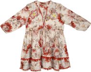 Cherry Blossom Printed Long Sleeve Dress