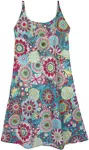 Floral Fiesta Bright Cotton Dress with Embroidery Details