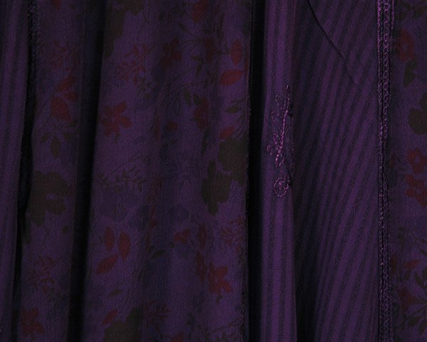 Deep Purple Beauty Long Corset Style Floral Dress