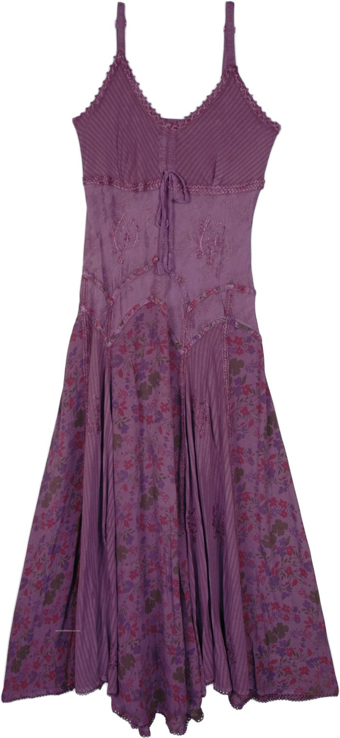 Mulberry Beauty Long Corset Style Floral Dress