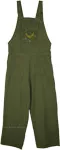 Green Moon Selenophile Cotton Overalls Jumpsuit