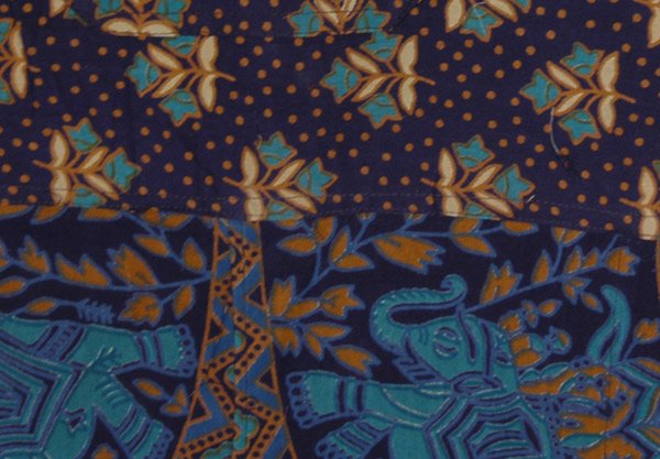Marine Blue Hippie Print Lounging Overalls