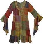 Hippie Garden Full Sleeve Patchwork Kimono Duster