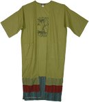 Tree Of Life Semi Sleeve Long Kimono