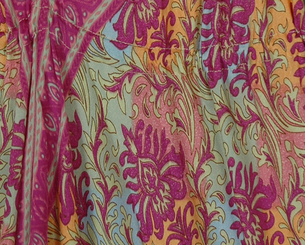 A Line Saree Midi Dress | Dresses | Multicoloured | Sleeveless,Vacation,  Beach, Floral, Printed