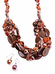 Chunky Brown Beaded Jewelry