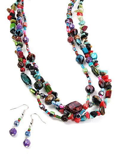 Stone Shell Multicolor Jewelry 