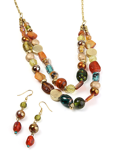 Gold Tone Beaded Jewelry 