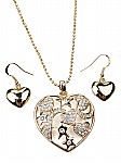 Charms Pendant Earring Set