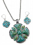 Turquoise Jewelry Pendant Set