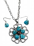 Turquoise Jewelry Necklace Set