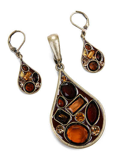 Pendant Set Topaz Jewelry