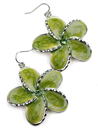 Fashion Earrings in Green