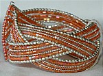 Orange Wire Cuff Bracelet 