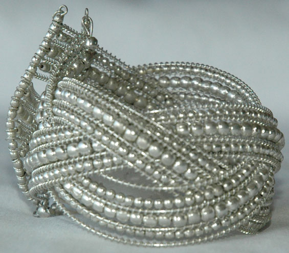 Silver Wired Cuff Bracelet 