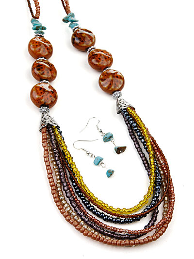 Silver Tone Beaded Jewelry 