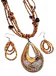 Brown Glass Fashion Jewelry