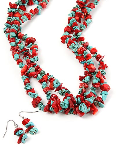 Coral Turquoise Necklace