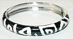 Black White Bangle Bracelet 