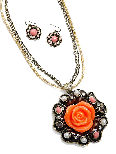 Orange Flower Jewelry