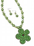 Lime Green Flower Jewelry