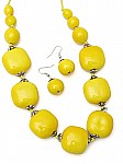 Yellow Chunky Beaded Jewelry
