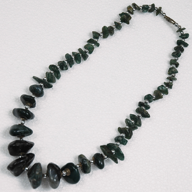 Animal Tooth Black Stones Necklace, Cut Stone Black Jewel Necklace