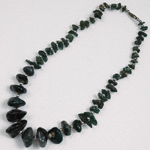 Animal Tooth Black Stones Necklace [2722]