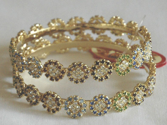 Shiny Multicolor  Rhinestone Bangles