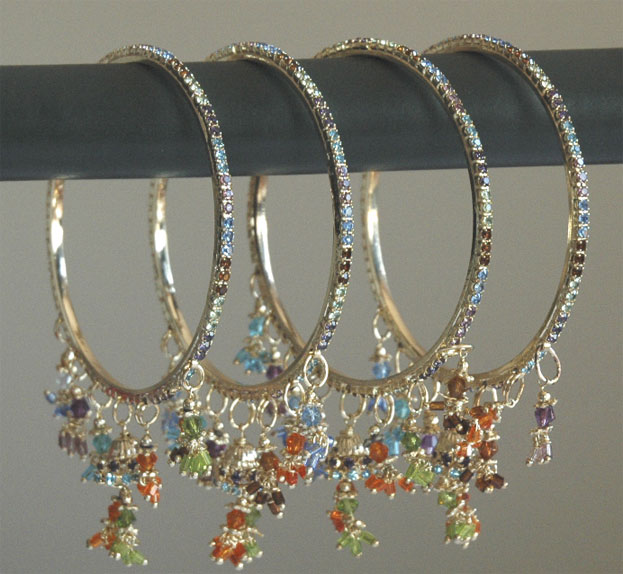 Shiny Multicolor Rhinestone Bangles