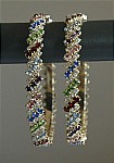 Shiny Multicolor Crystal and Rhinestone Bangle Bracelet