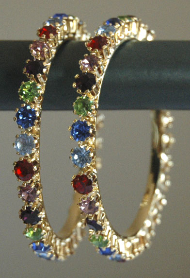 Shiny Multicolor Crystal Bangle Bracelet