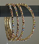 Shiny Multicolor Rhinestone Bangles