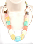 Pastel Multicolored Bone Necklace