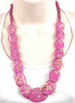 Purple Artificial Jewelry Boho Necklace [4503]