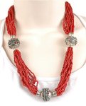 Red Color Indian Necklace [4505]