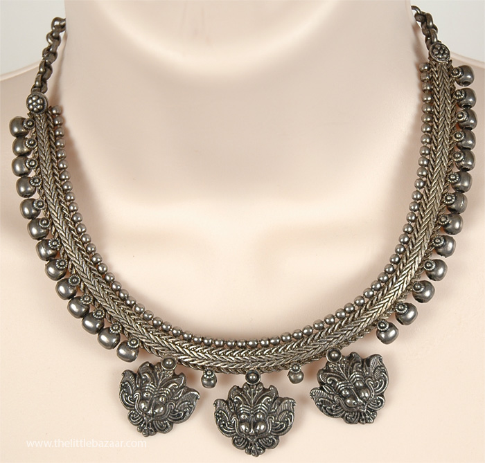 Temple Art Oxidized Romany Necklace