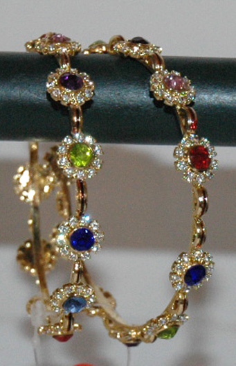 Shiny Multicolor  Rhinestone Bangles