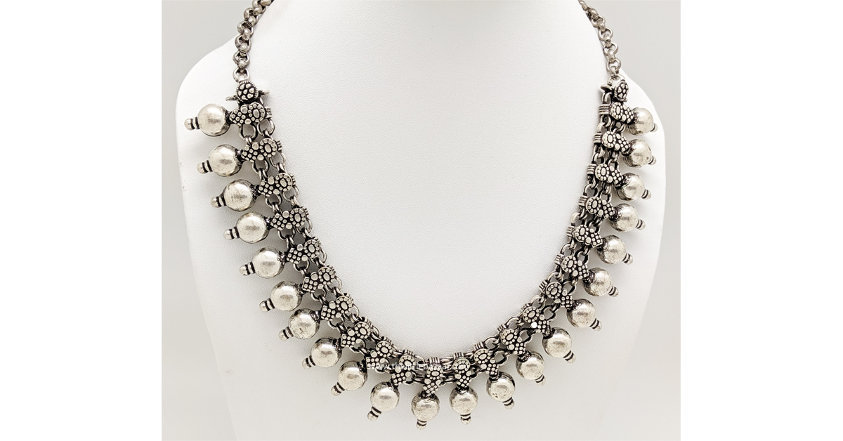 bohemian silver necklace