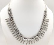 Simple Silver Tone Necklace for Women and Girls [6602]