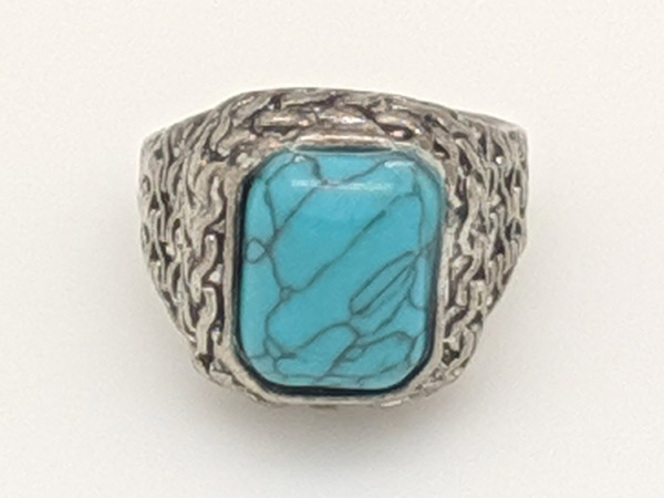 Turquoise Setting Lucky Charm Silver Ring