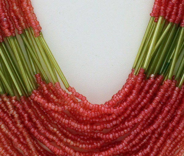 Rustic Glam Pink and Gold Multi String Necklace