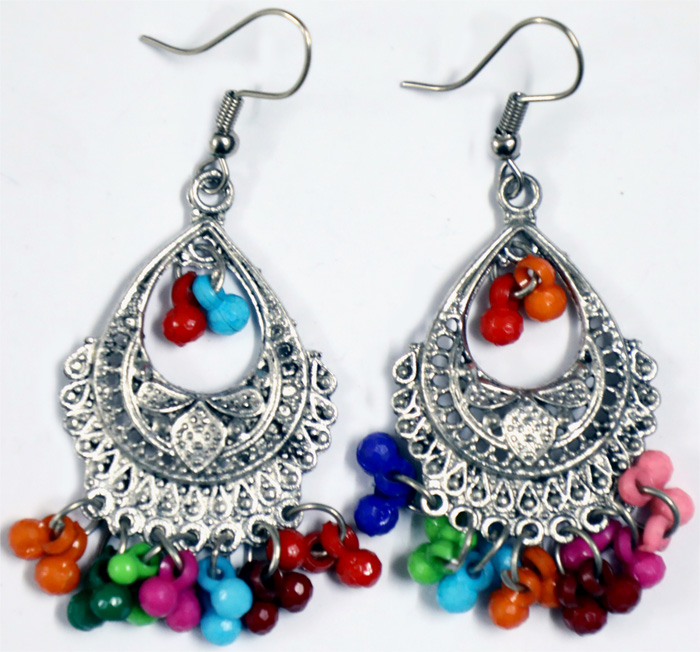 Boho Colorful Tear Drop Shaped Earrings