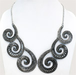 Fashion Jewelry  Streetwear Designer Spiral Tribal Necklace [7050]