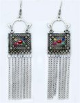 Chain Hangings and Silver Tribal Gypsy Earrings [7065]