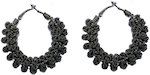 Street Jewelry Oxidised Hoop Earrings [7073]