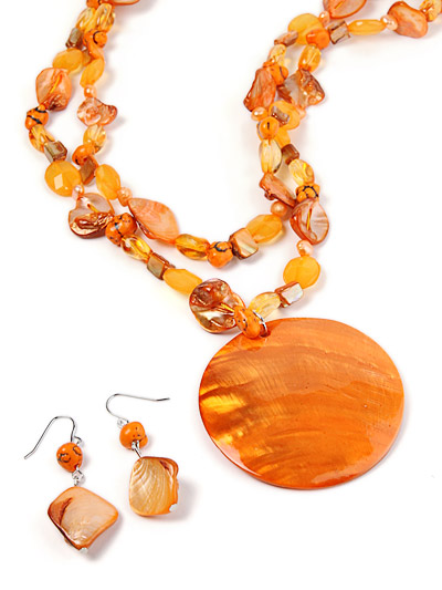 Orange Beaded Jewelry