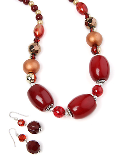 Beaded Jewelry in Red