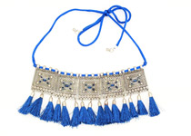 Persian Blue Tassel Choker