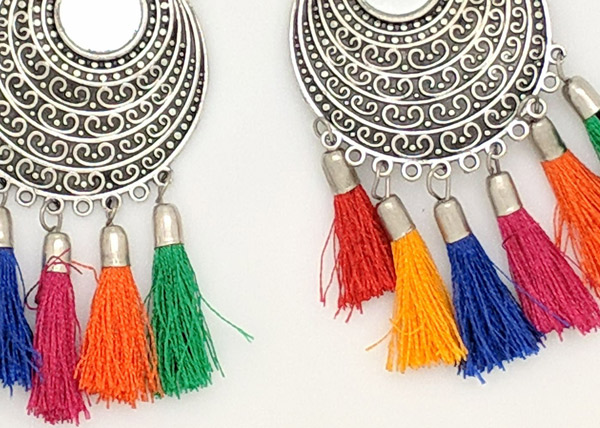 Rainbow Tassel Bohemian Party Earrings